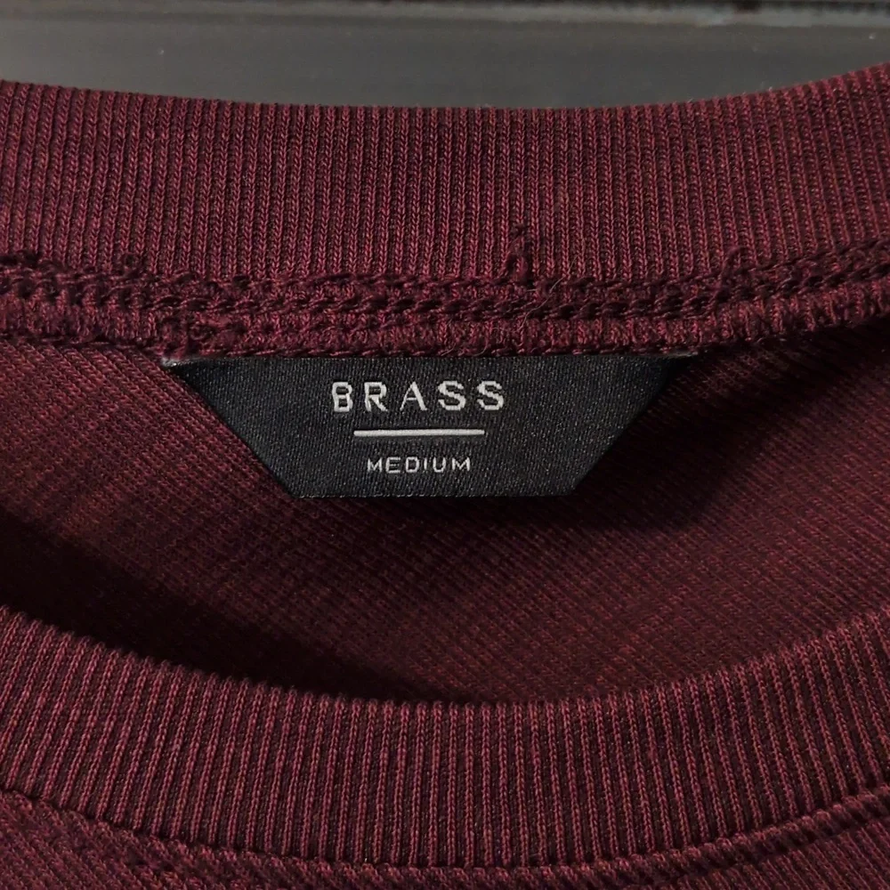 Brass Shirred Midi Dress Black Cherry - Picture 6 of 6
